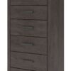 Prendonea - Charcoal - Five Drawer Chest
