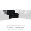 Midnight-Madness - Onyx - Armless Loveseat