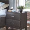 Caitbrook - Gray - Two Drawer Night Stand