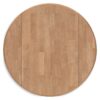 Gesthaven - Natural / White - Round Dining Room Drop Leaf Table