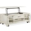 Newport - Lift Top Storage Cocktail Table (With Casters) - Alabaster