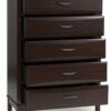 Vanmore - Dark Brown - Five Drawer Chest