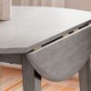 Shullden - Gray - Round Drm Drop Leaf Table