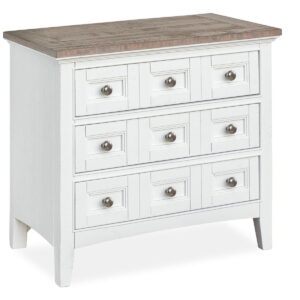 Heron Cove - Two Tone Drawer Nightstand - Chalk White And Dovetail Grey