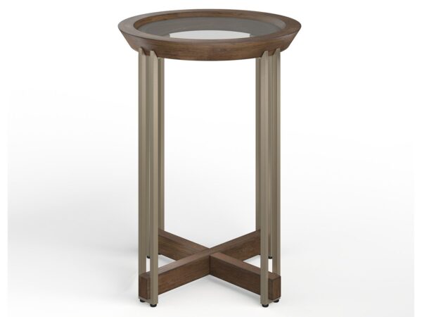 Elora - Round Accent Table - Walnut