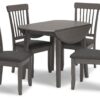 Shullden - Gray - Round Drm Drop Leaf Table