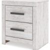 Cayboni - Whitewash - Two Drawer Night Stand