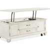 Newport - Lift Top Storage Cocktail Table (With Casters) - Alabaster