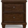 Danabrin - Brown - Two Drawer Nightstand