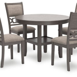 Wrenning - Gray - Dining Room Table Set (Set of 5)