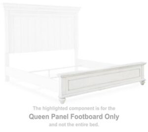 Kanwyn - Whitewash - Queen Panel Footboard