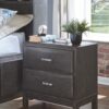 Caitbrook - Gray - Two Drawer Night Stand