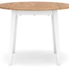 Gesthaven - Natural / White - Round Dining Room Drop Leaf Table