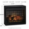 Entertainment Accessories - Black - Fireplace Insert Infrared
