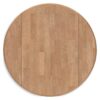 Gesthaven - Natural / White - Round Dining Room Drop Leaf Table