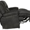 Voyager - Fabric Lay Flat Reclining Sofa With 3 Recliners And Drop Down Table - Slate
