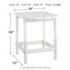 Sundown Treasure - White - Rectangular End Table