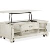 Newport - Lift Top Storage Cocktail Table (With Casters) - Alabaster