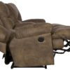 Voyager - Fabric Power Lay Flat Reclining Console Loveseat - Brandy