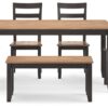 Gesthaven - Natural / Brown - Dining Room Table Set (Set of 6)