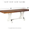 Valebeck - White / Brown - Rectangular Dining Room Table
