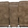 Voyager - Fabric Power Lay Flat Reclining Console Loveseat - Brandy