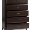Vanmore - Dark Brown - Five Drawer Chest