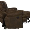 Voyager - Fabric Power Lay Flat Reclining Console Loveseat - Elk
