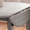 Shullden - Gray - Round Drm Drop Leaf Table