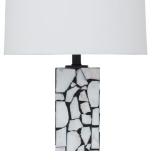 Macaria - White / Black - Marble Table Lamp