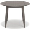 Shullden - Gray - Round Drm Drop Leaf Table