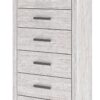 Cayboni - Whitewash - Five Drawer Chest