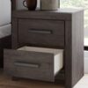 Prendonea - Charcoal - Two Drawer Night Stand