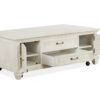 Newport - Lift Top Storage Cocktail Table (With Casters) - Alabaster