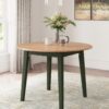 Gesthaven - Natural / Green - Round Dining Room Drop Leaf Table