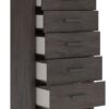 Prendonea - Charcoal - Five Drawer Chest