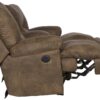 Voyager - Fabric Power Lay Flat Reclining Console Loveseat - Brandy