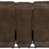 Voyager - Fabric Power Lay Flat Reclining Console Loveseat - Elk