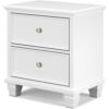 Fortman - White - Two Drawer Night Stand