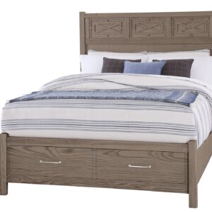 Tide & Timber - Queen - Storage Footboard - Gray Oak