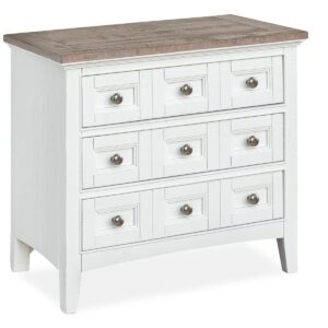 Heron Cove - Two Tone Drawer Nightstand - Chalk White And Dovetail Grey