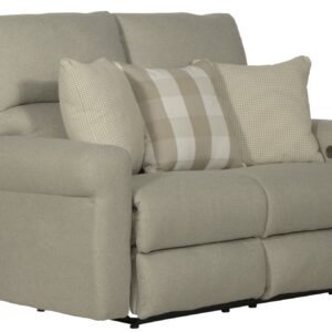 Westport - Power Lay Flat Reclining Loveseat - Cement