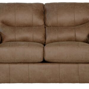 Grant - Faux Leather Loveseat - Silt