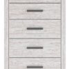 Cayboni - Whitewash - Five Drawer Chest
