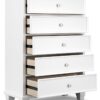 Fortman - White - Five Drawer Chest