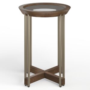 Elora - Round Accent Table - Walnut