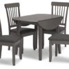 Shullden - Gray - Round Drm Drop Leaf Table