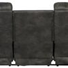 Voyager - Fabric Lay Flat Reclining Sofa With 3 Recliners And Drop Down Table - Slate