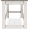 Robbinsdale - Antique White - Dbl Counter Height Upholstered Dining Bench