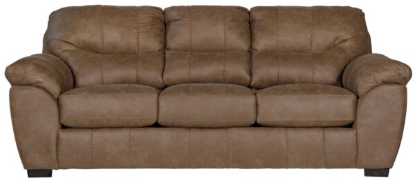 Grant - Faux Leather Sofa - Silt